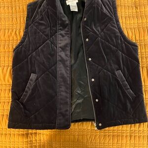 Jones New York Smoke Drk Grey Quilted Vest